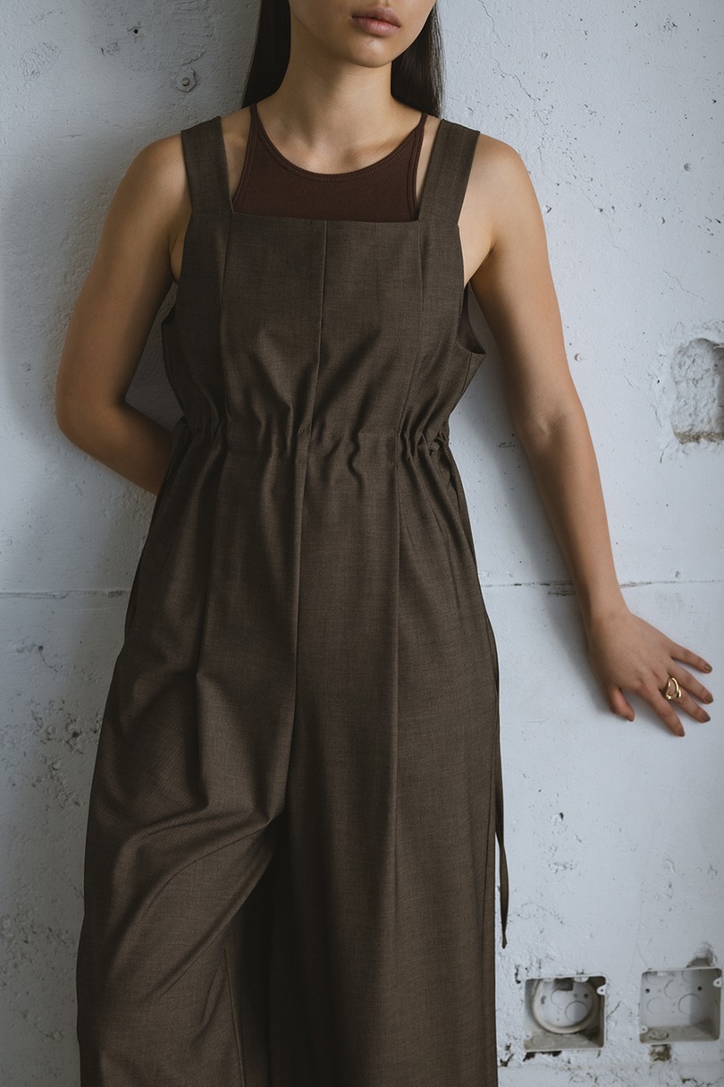 サイドギャザーワイドロンパース 詳細画像 BRN 8