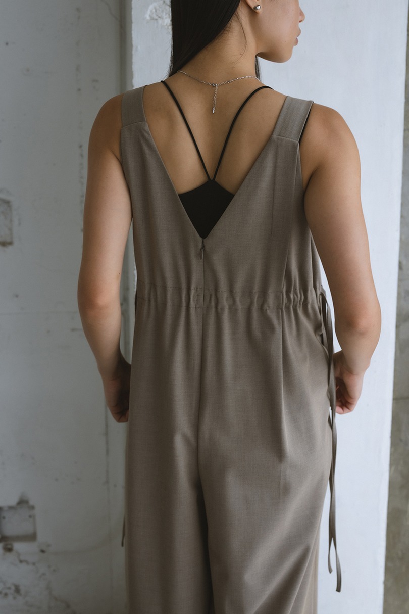 サイドギャザーワイドロンパース 詳細画像 L/BEG 7