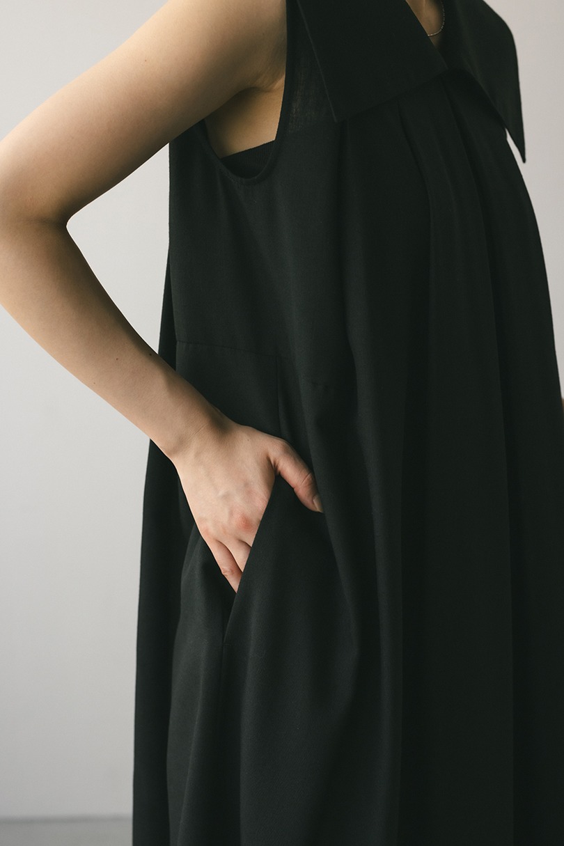 ビッグカラーフレアワンピース 詳細画像 BLK 10