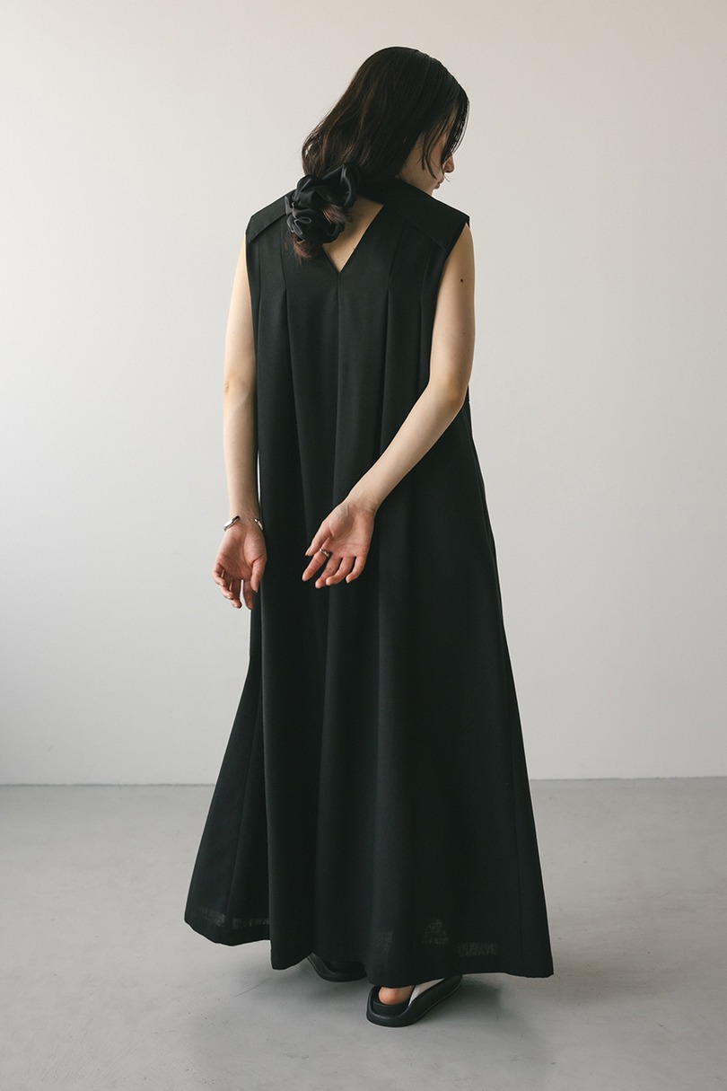 ビッグカラーフレアワンピース 詳細画像 BLK 4