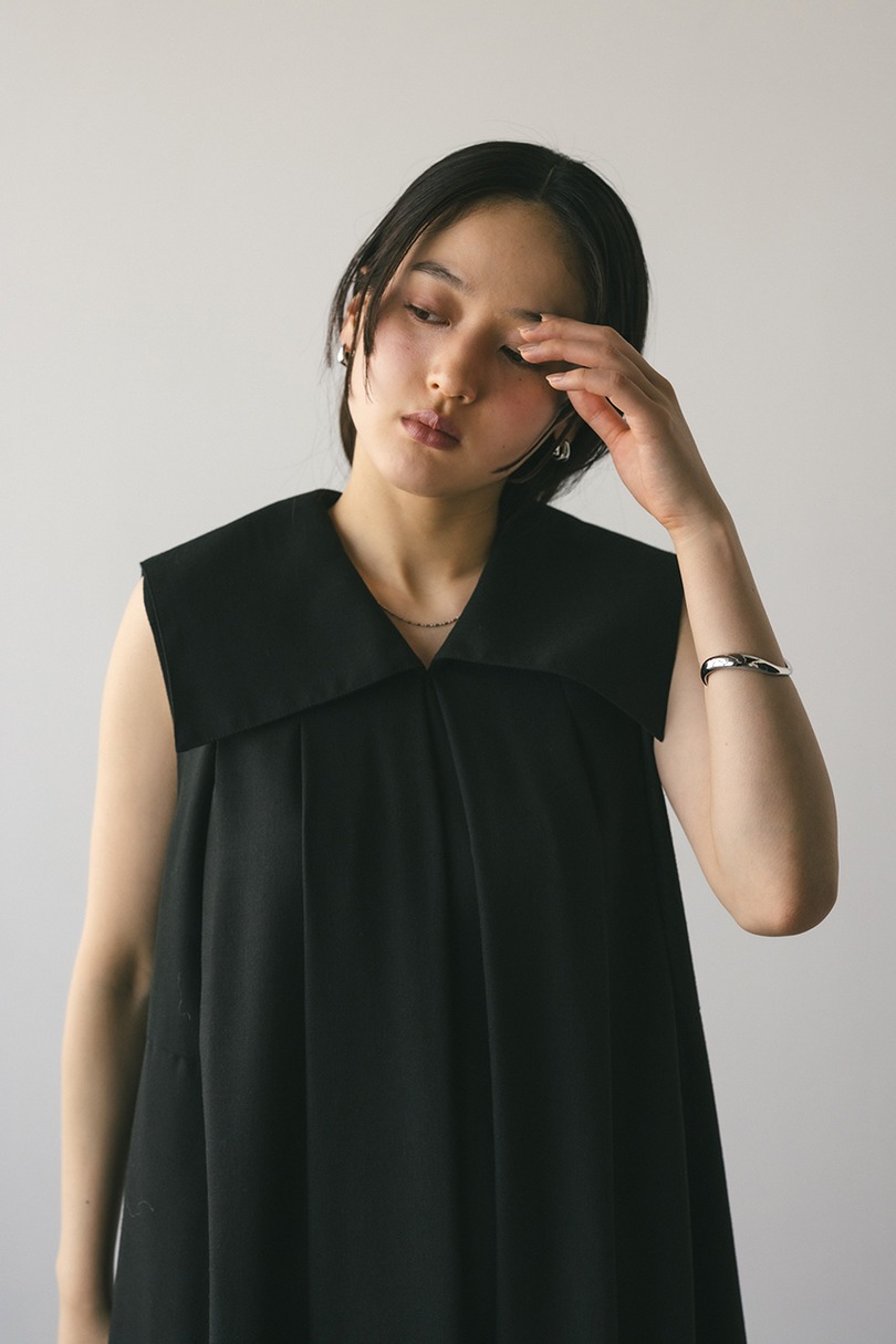 ビッグカラーフレアワンピース 詳細画像 BLK 5