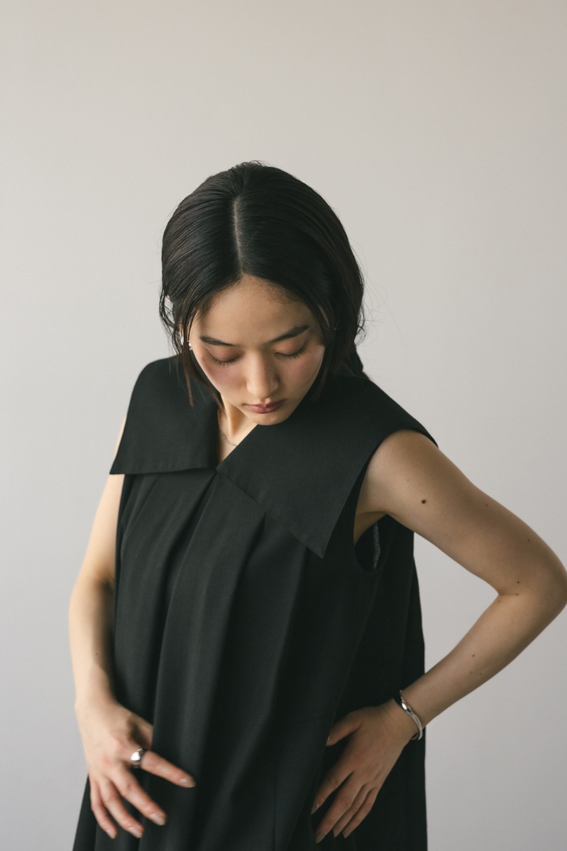 ビッグカラーフレアワンピース 詳細画像 BLK 6