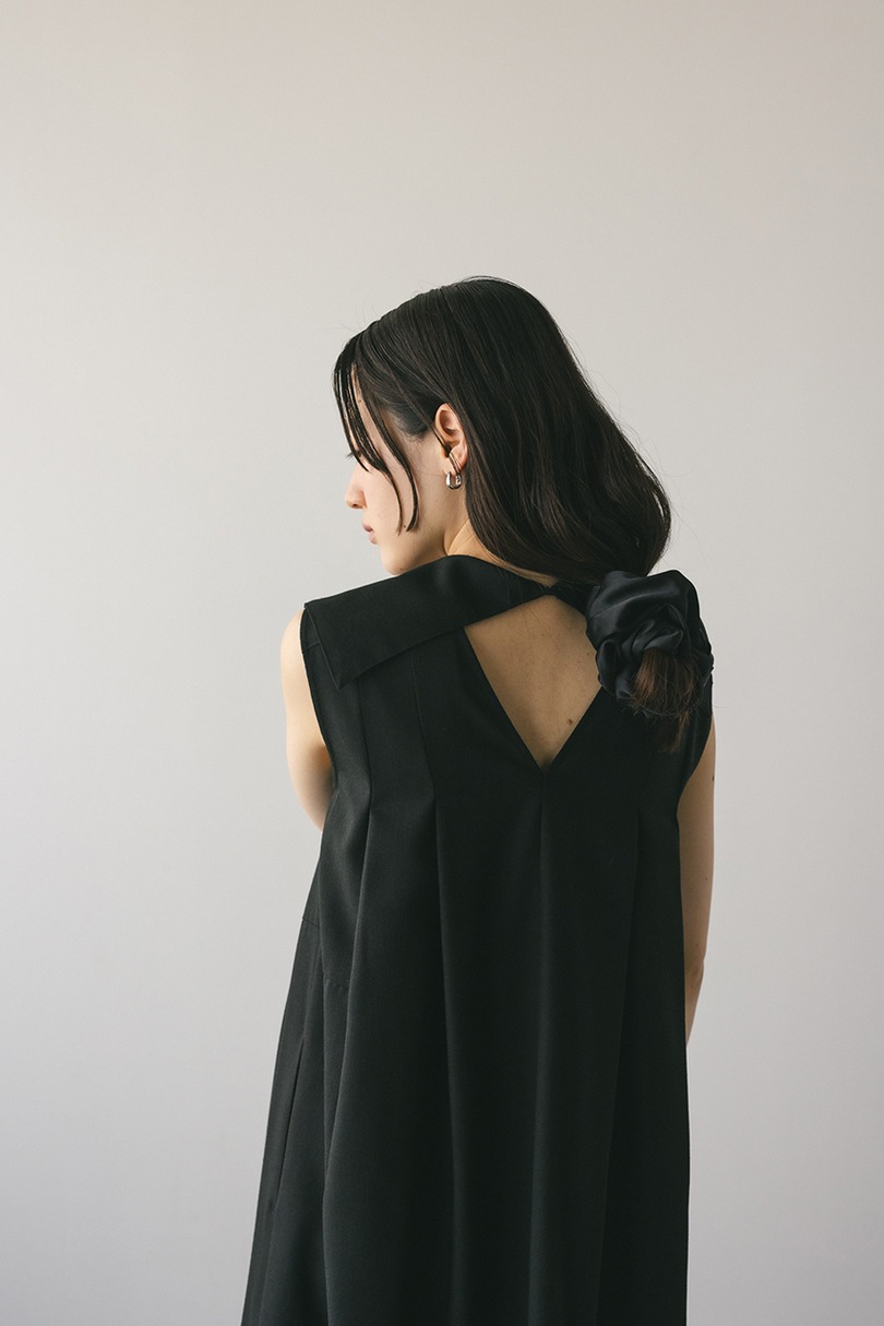 ビッグカラーフレアワンピース 詳細画像 BLK 7