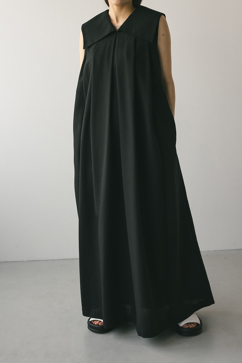 ビッグカラーフレアワンピース 詳細画像 BLK 8