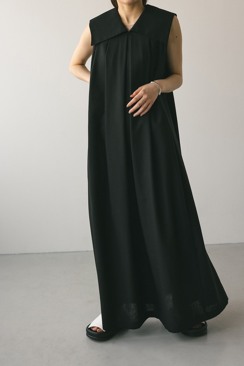 ビッグカラーフレアワンピース 詳細画像 BLK 9