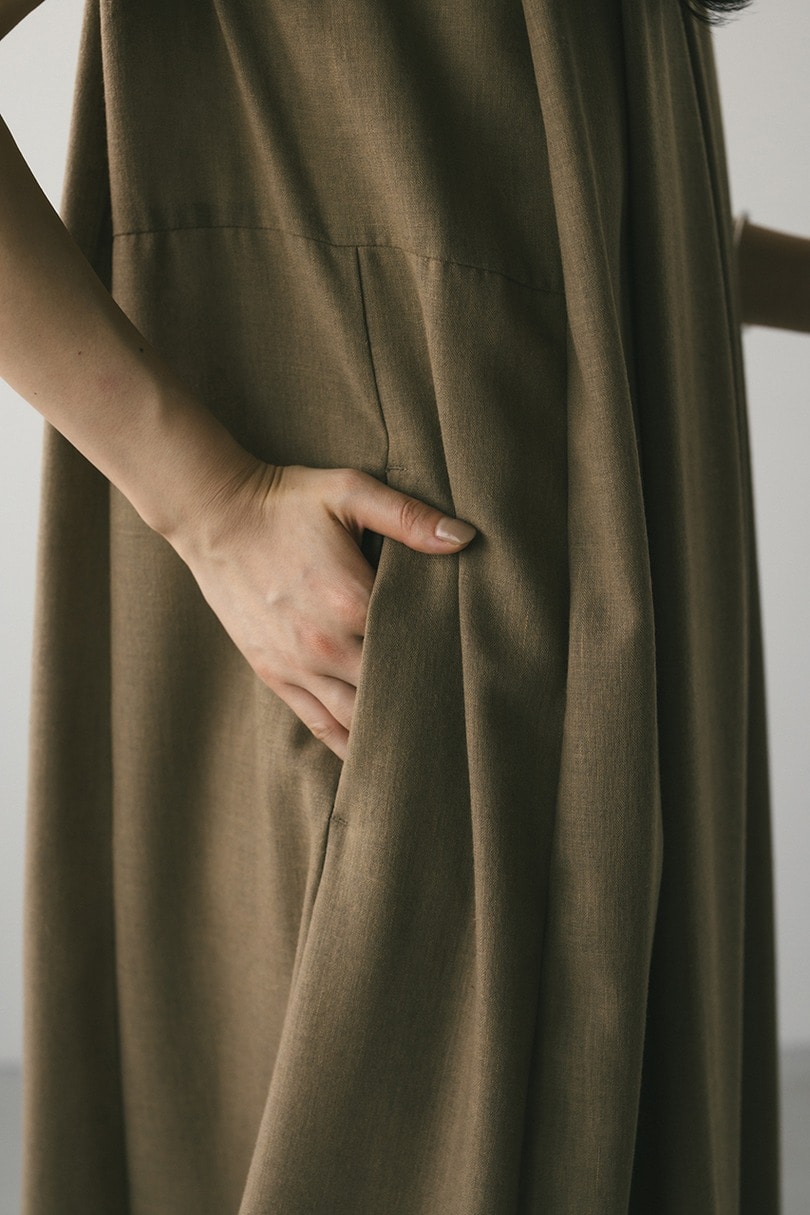 ビッグカラーフレアワンピース 詳細画像 L/BRN 10