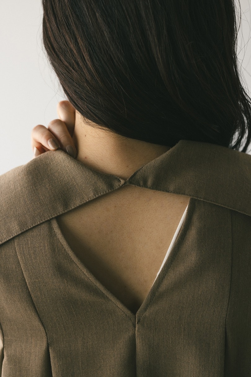 ビッグカラーフレアワンピース 詳細画像 L/BRN 13