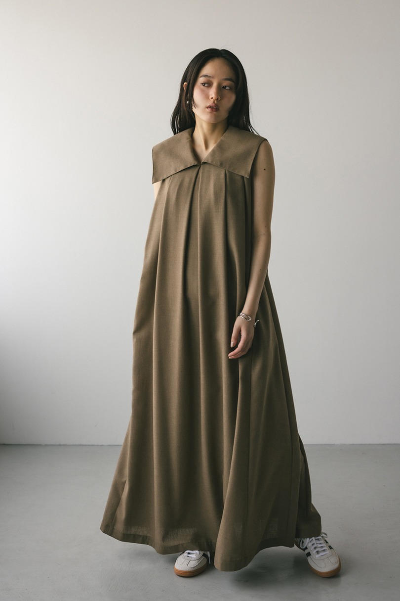 ビッグカラーフレアワンピース 詳細画像 L/BRN 2