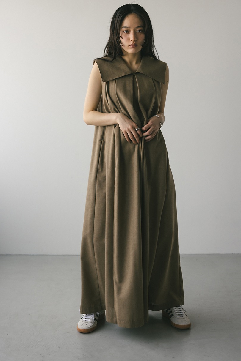 ビッグカラーフレアワンピース 詳細画像 L/BRN 4