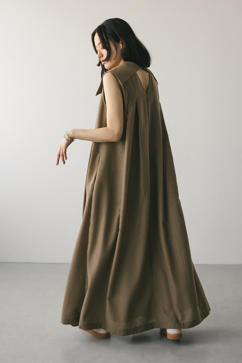 ビッグカラーフレアワンピース 詳細画像 L/BRN 6