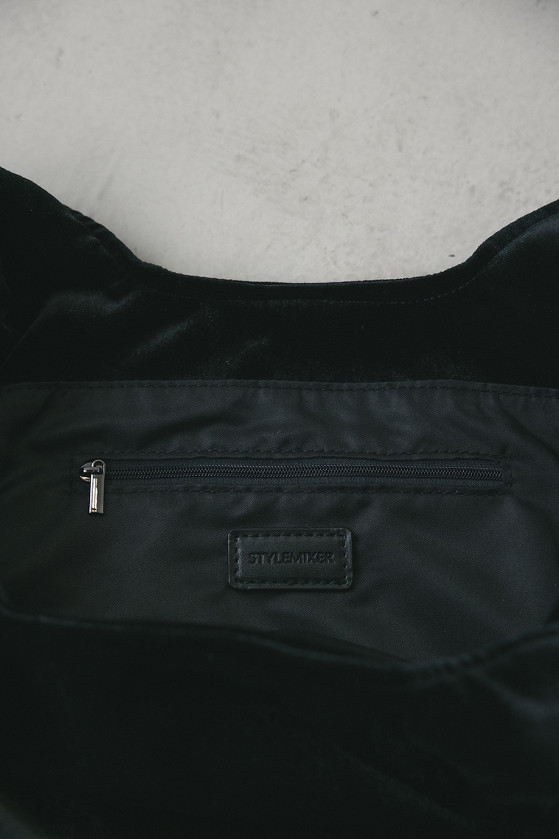 ベロアマルシェバッグ 詳細画像 BLK 13