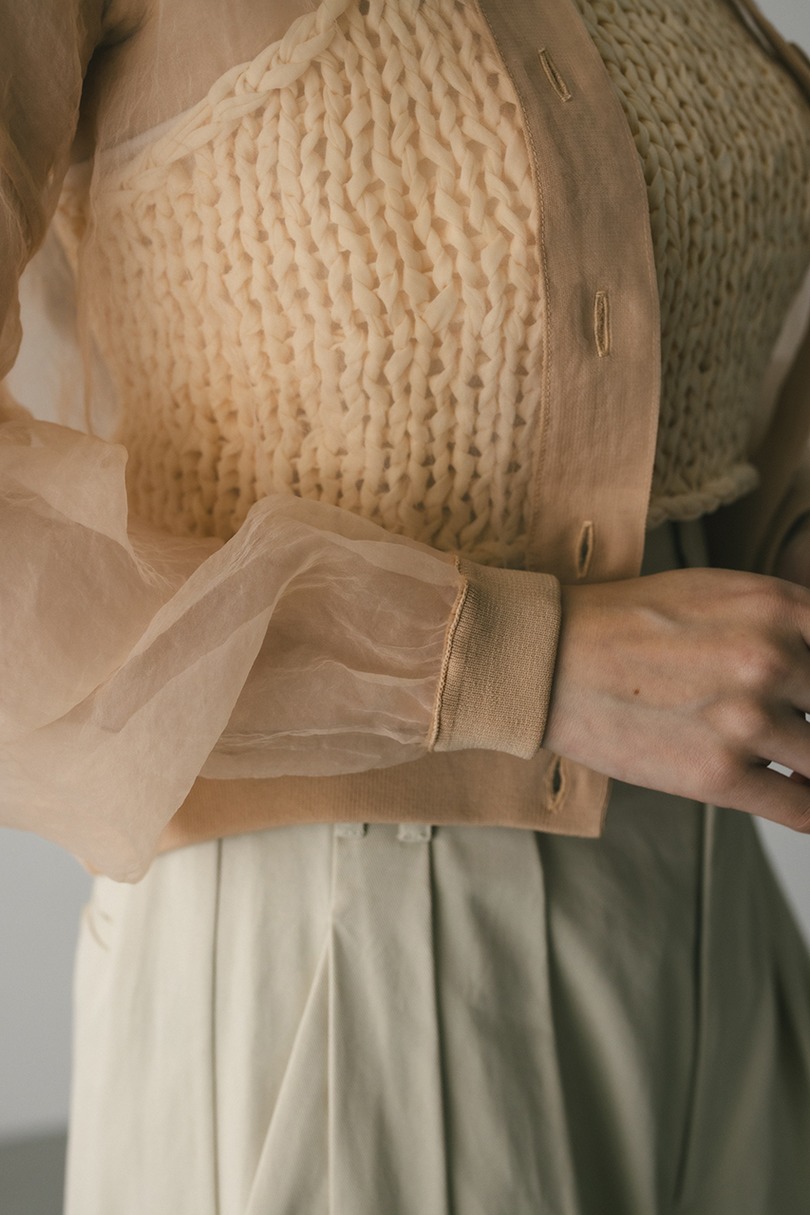 シアーコンビネーションカーディガン 詳細画像 L/ORG 10