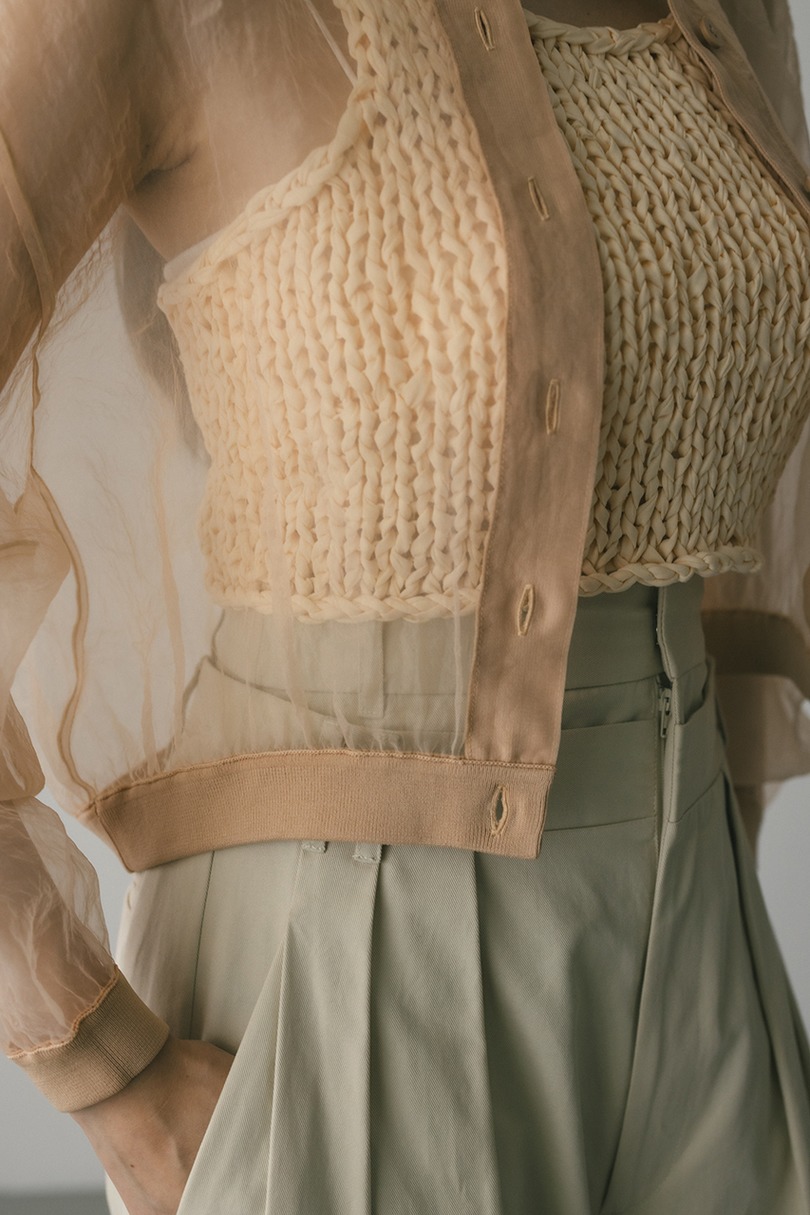 シアーコンビネーションカーディガン 詳細画像 L/ORG 9