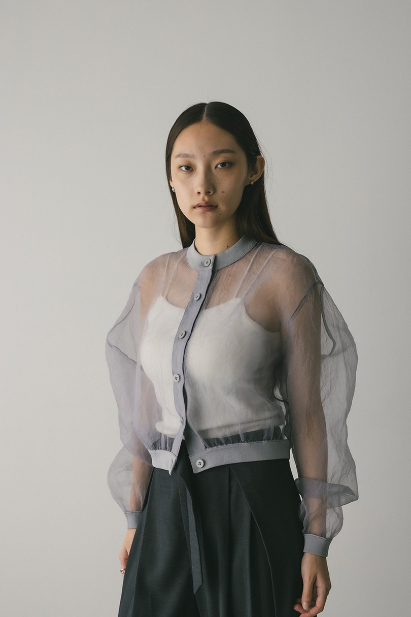 シアーコンビネーションカーディガン