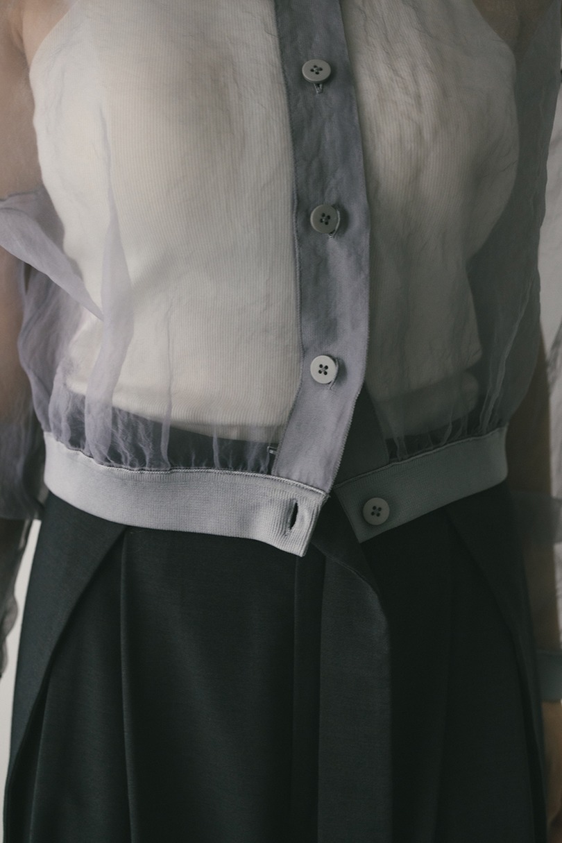 シアーコンビネーションカーディガン 詳細画像 GRY 6