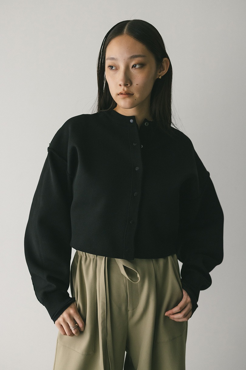 リバーシブルベロアニットカーデ