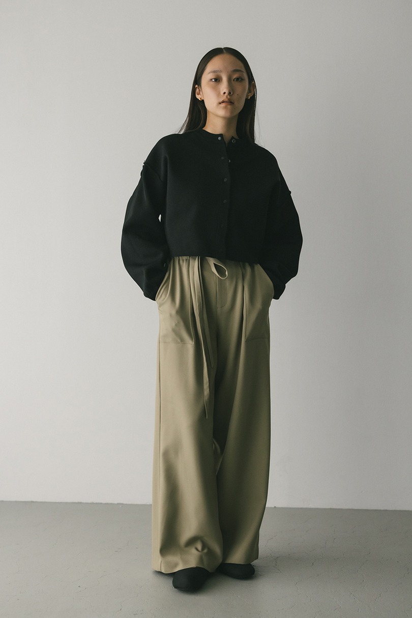 リバーシブルベロアニットカーデ 詳細画像 BLK 2