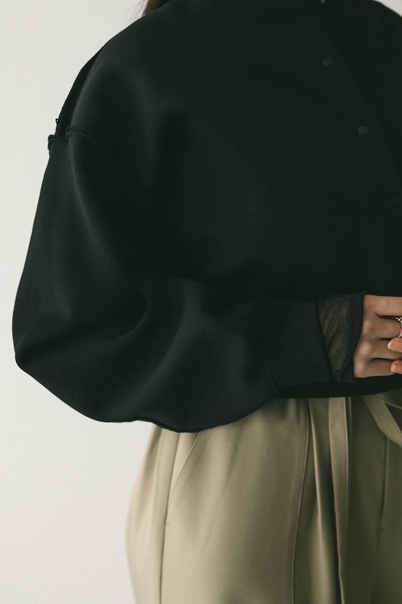 リバーシブルベロアニットカーデ 詳細画像 BLK 7