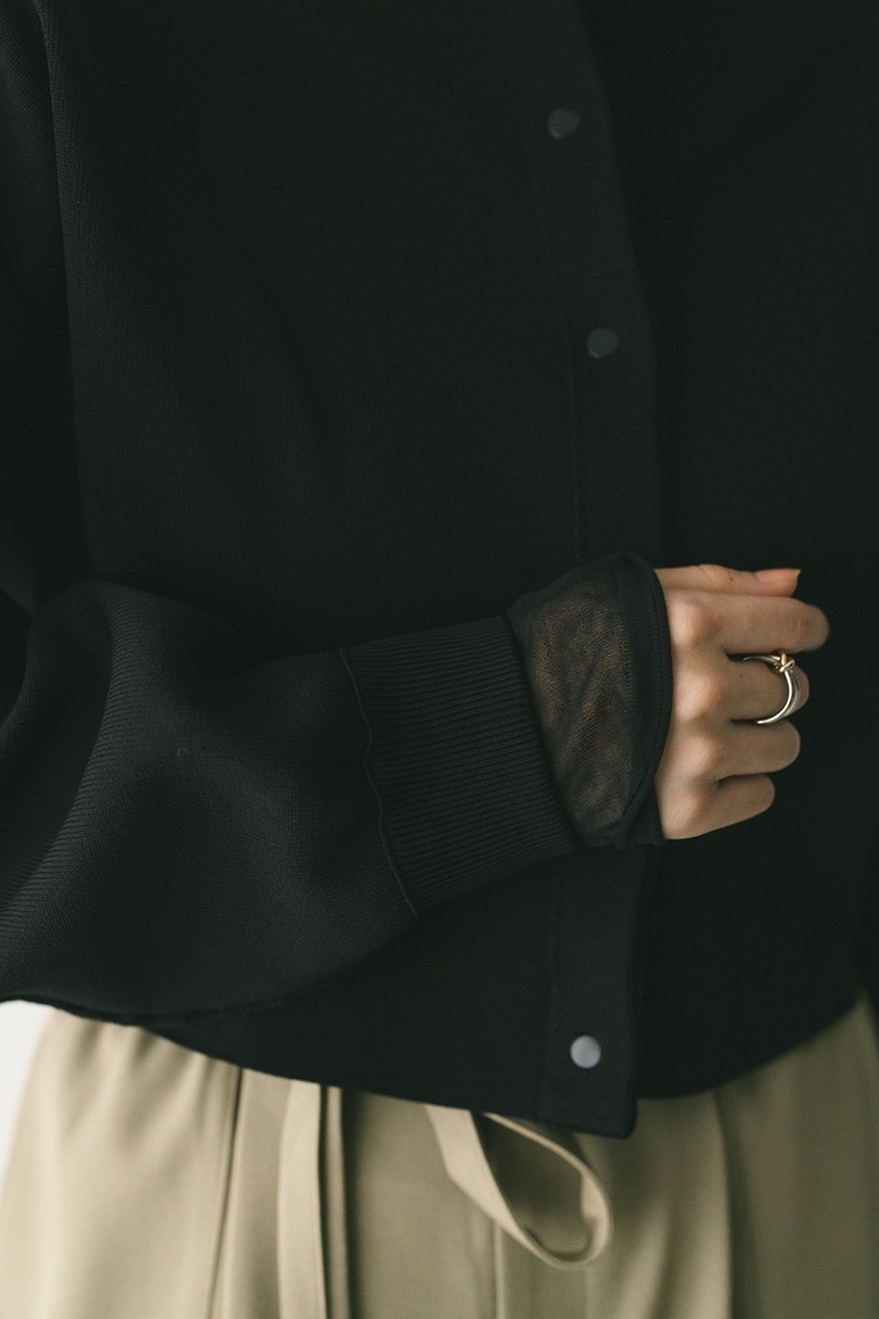 リバーシブルベロアニットカーデ 詳細画像 BLK 8