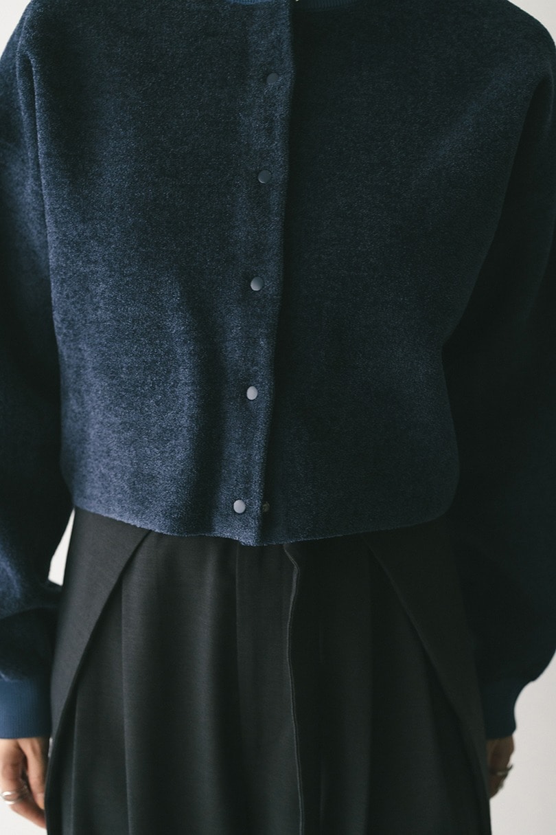 リバーシブルベロアニットカーデ 詳細画像 NVY 10
