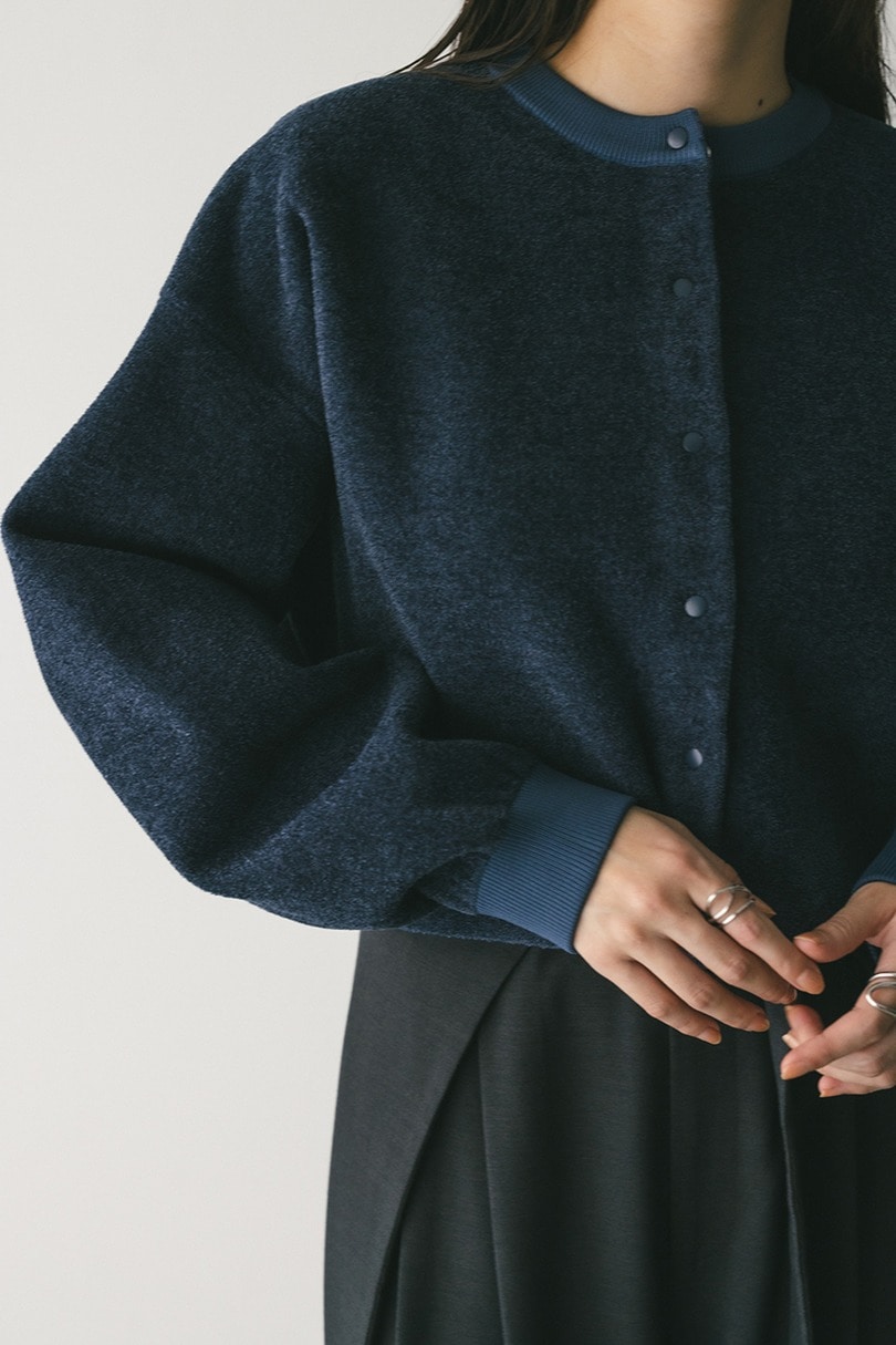 リバーシブルベロアニットカーデ 詳細画像 NVY 11