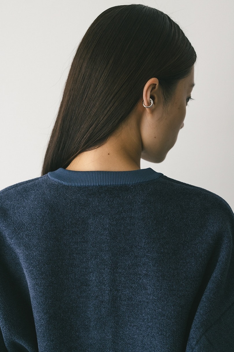 リバーシブルベロアニットカーデ 詳細画像 NVY 13