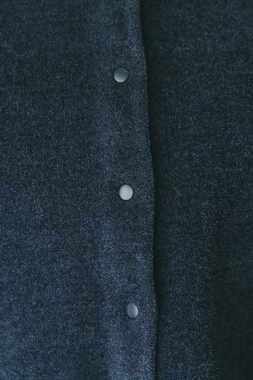 リバーシブルベロアニットカーデ 詳細画像 NVY 15