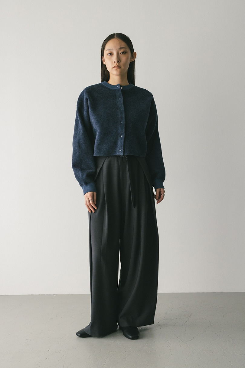 リバーシブルベロアニットカーデ 詳細画像 NVY 2