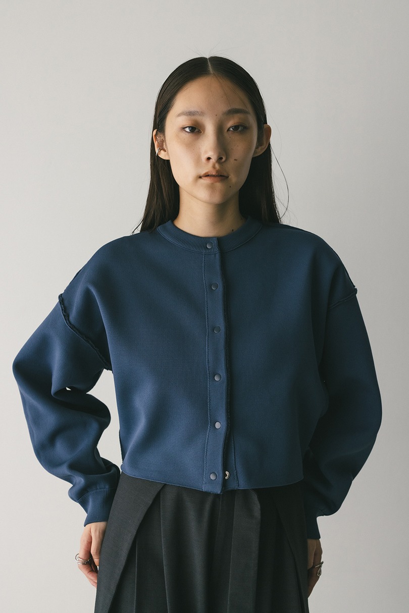 リバーシブルベロアニットカーデ 詳細画像 NVY 5