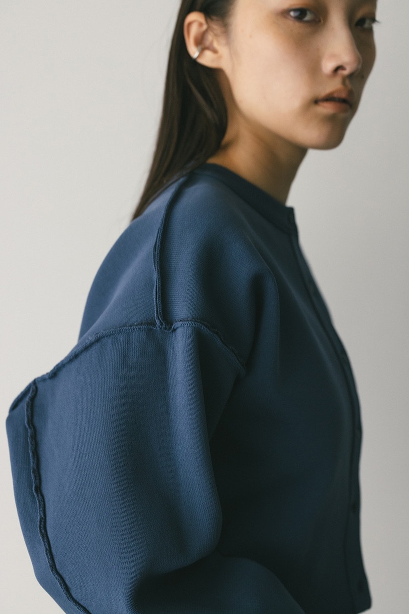 リバーシブルベロアニットカーデ 詳細画像 NVY 8