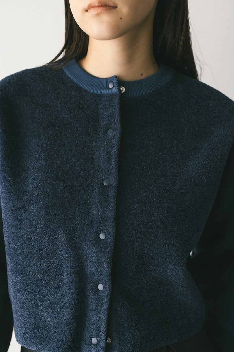 リバーシブルベロアニットカーデ 詳細画像 NVY 9