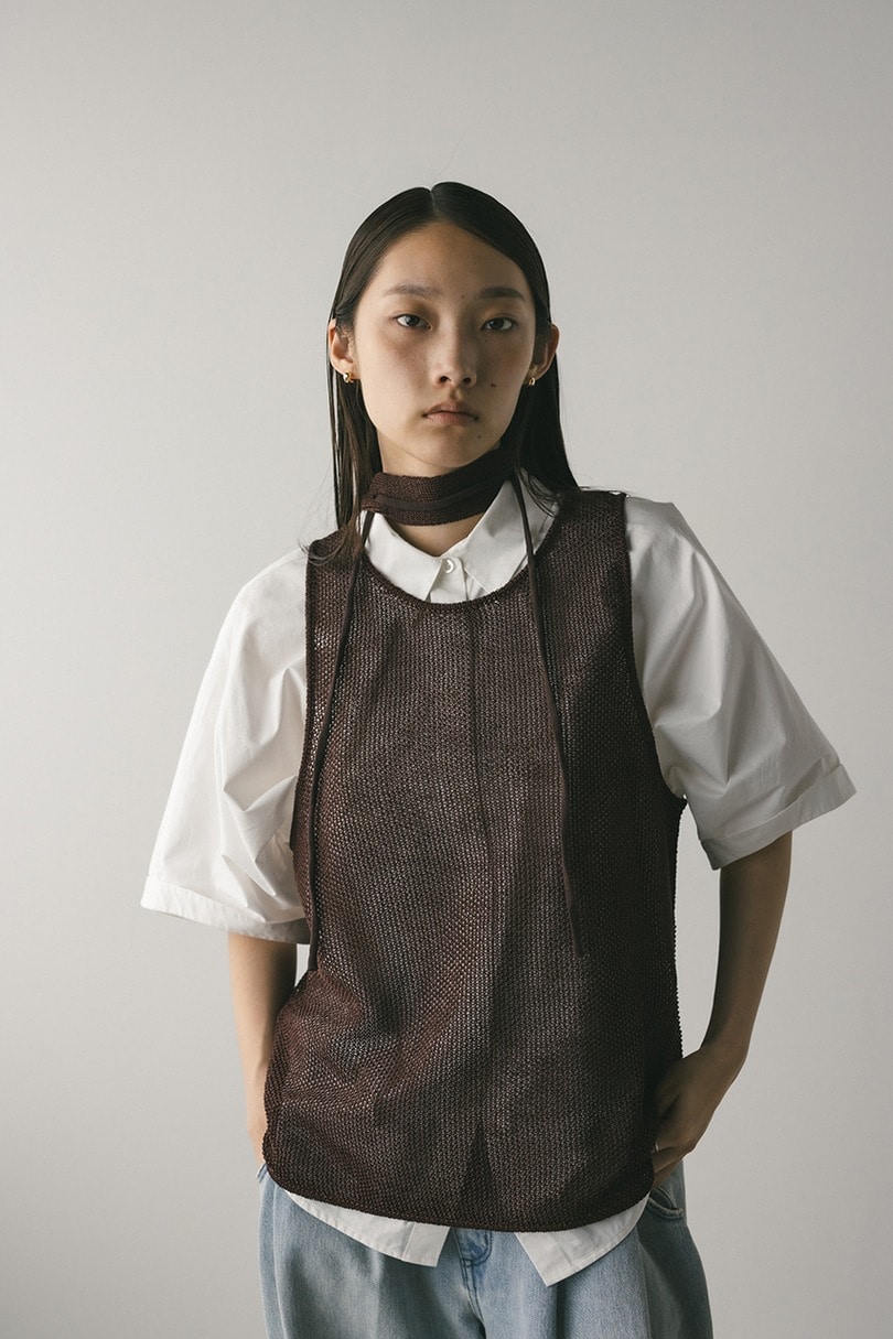 チョーカーニットタンク 詳細画像 BRN 3