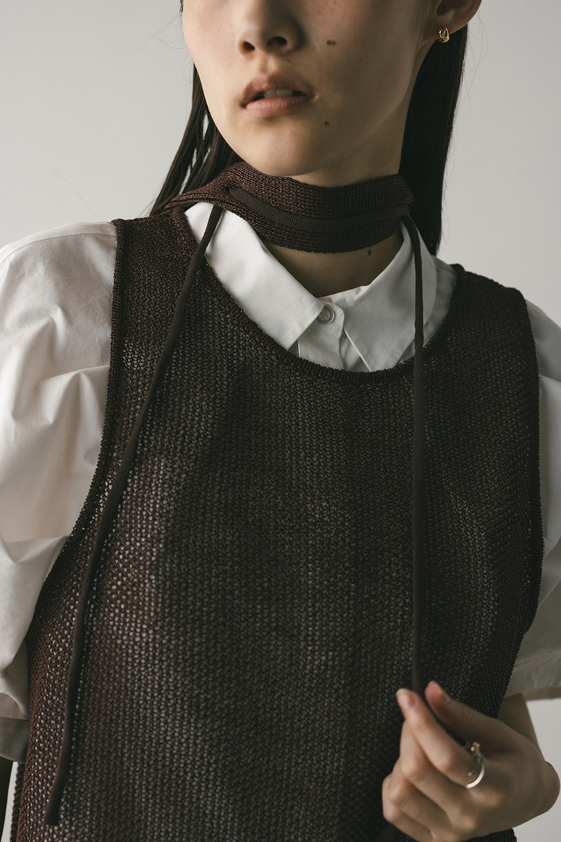 チョーカーニットタンク 詳細画像 BRN 4