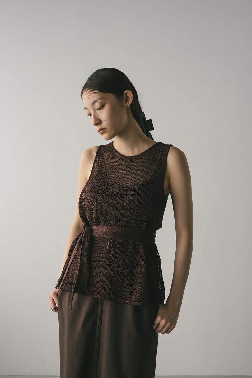 チョーカーニットタンク 詳細画像 BRN 8