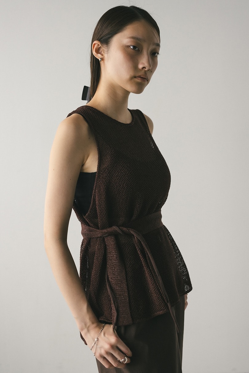 チョーカーニットタンク 詳細画像 BRN 9