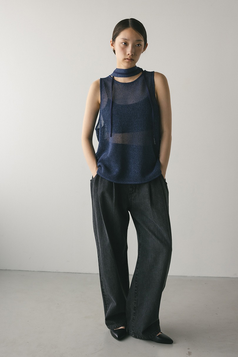チョーカーニットタンク 詳細画像 NVY 2
