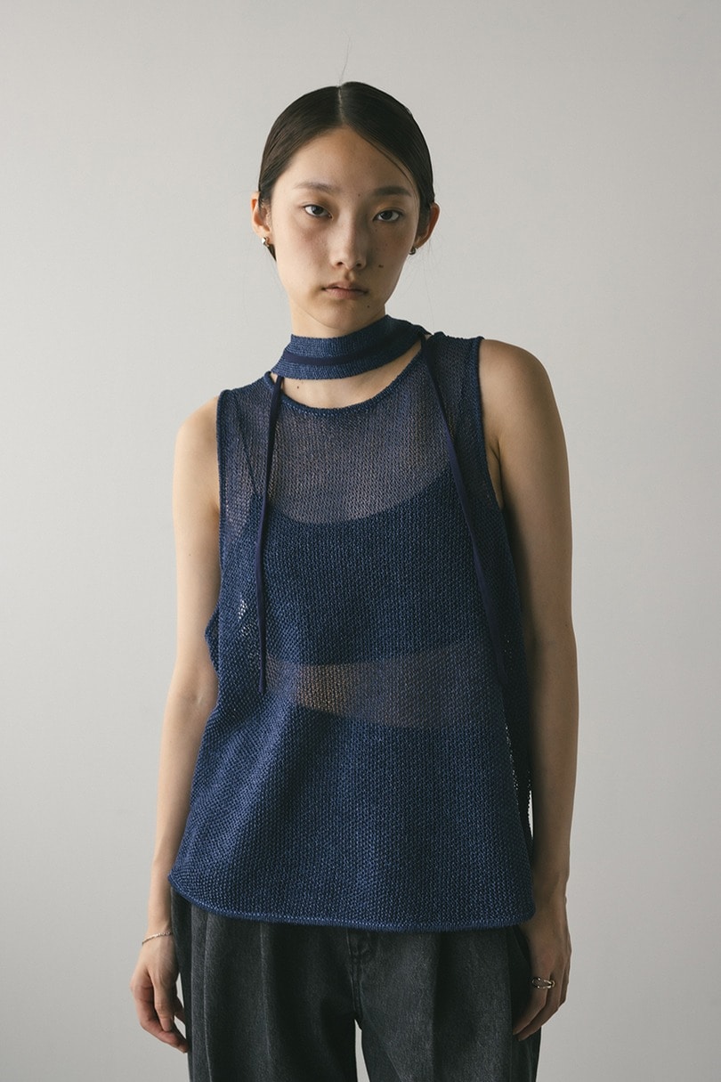 チョーカーニットタンク 詳細画像 NVY 3