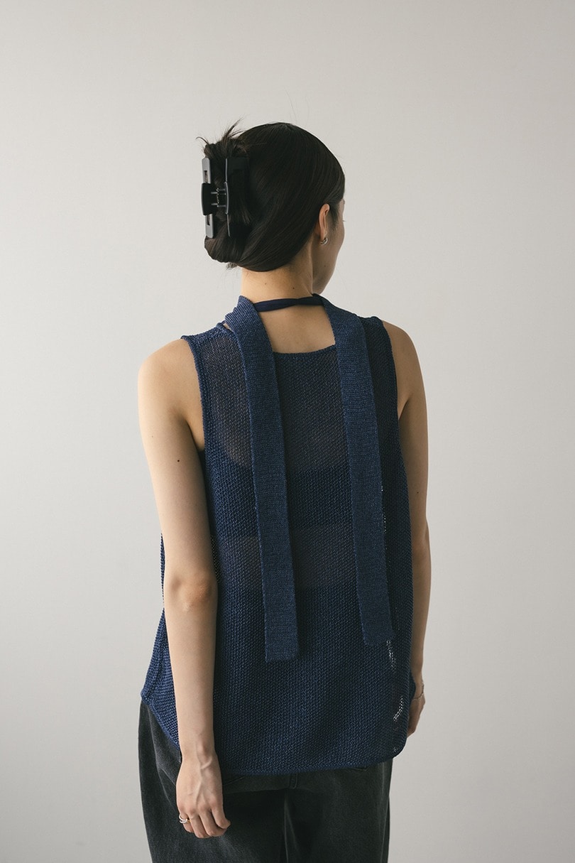 チョーカーニットタンク 詳細画像 NVY 4