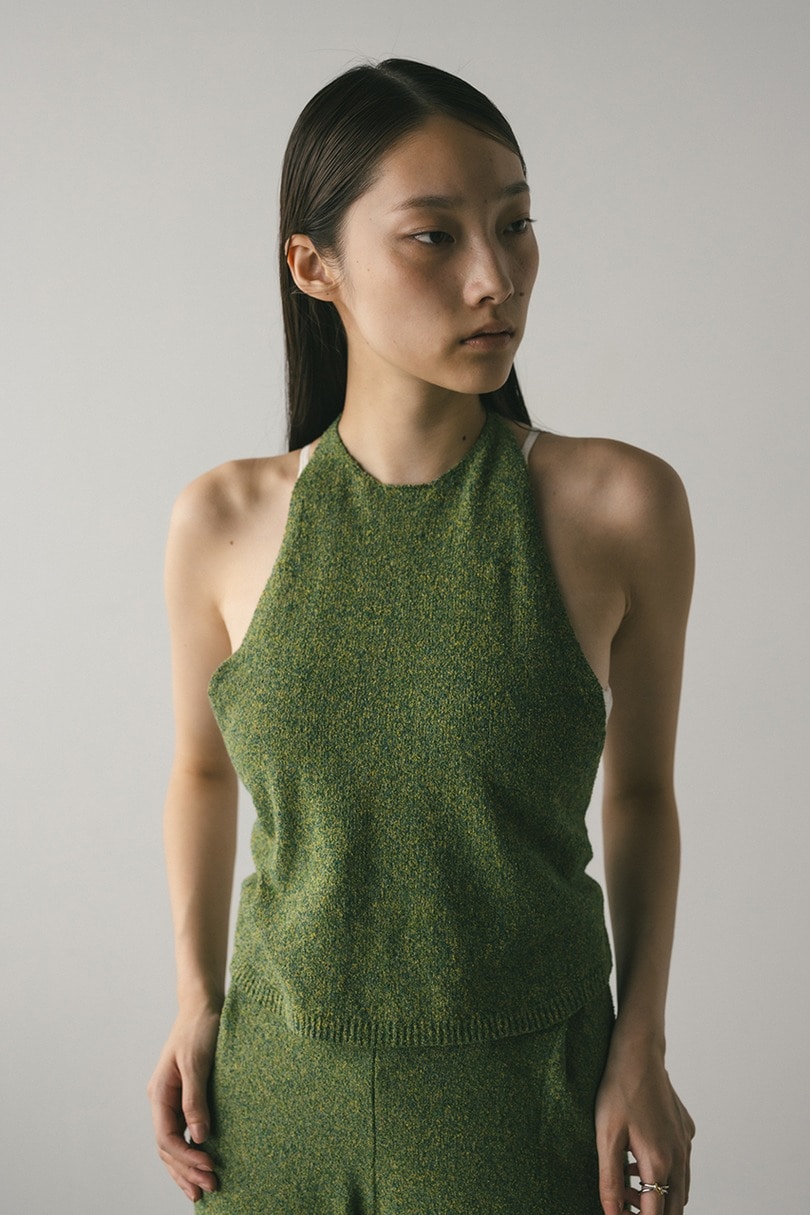 ホルターパイルニットトップ 詳細画像 GRN 4