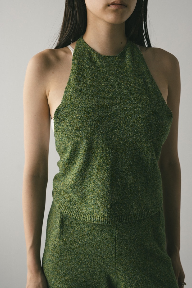 ホルターパイルニットトップ 詳細画像 GRN 6