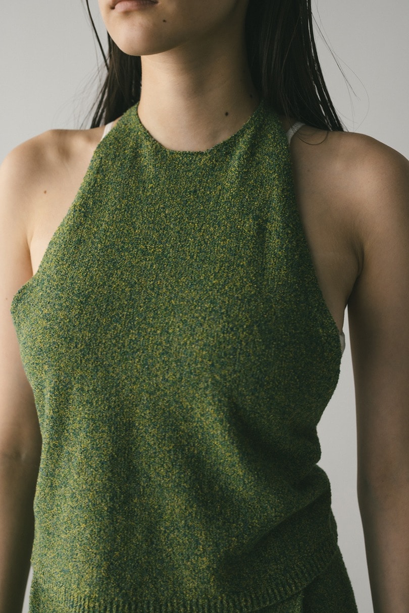 ホルターパイルニットトップ 詳細画像 GRN 7