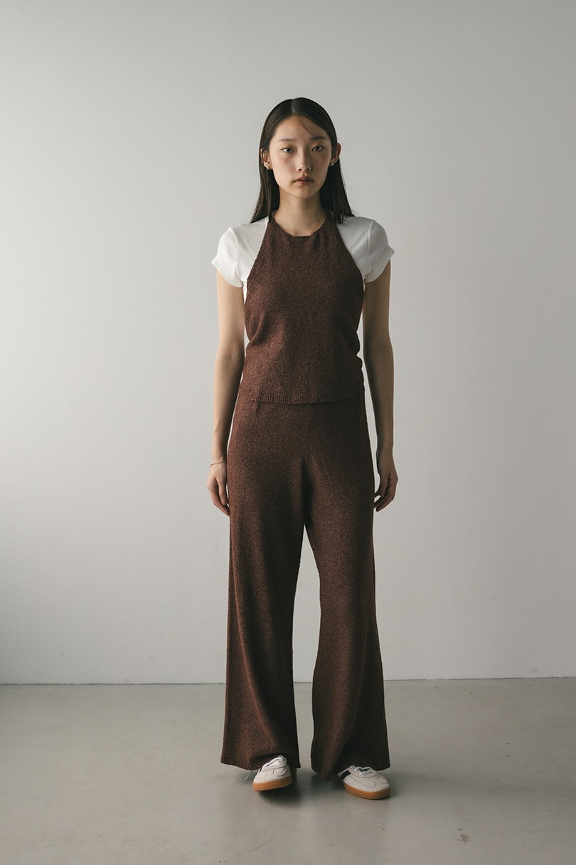 ホルターパイルニットトップ 詳細画像 BRN 2