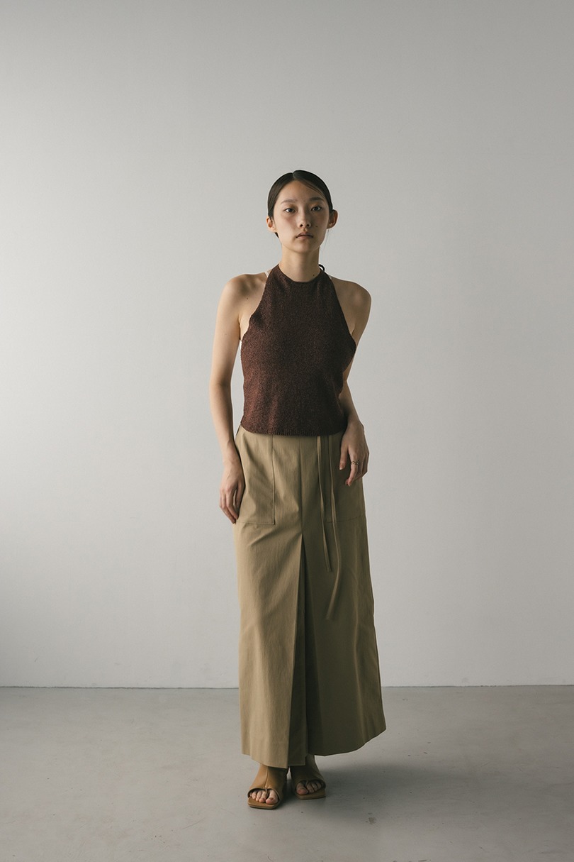 ホルターパイルニットトップ 詳細画像 BRN 3