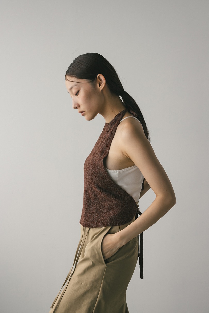 ホルターパイルニットトップ 詳細画像 BRN 7
