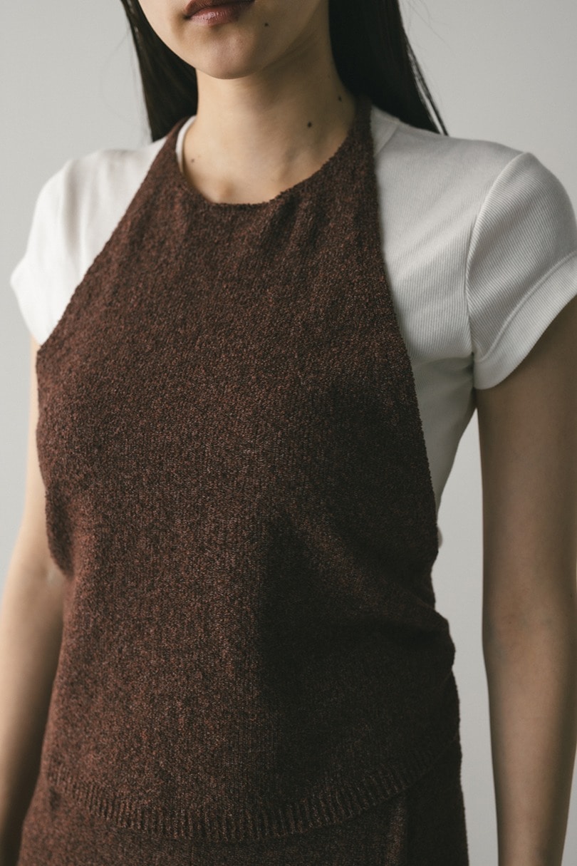 ホルターパイルニットトップ 詳細画像 BRN 9