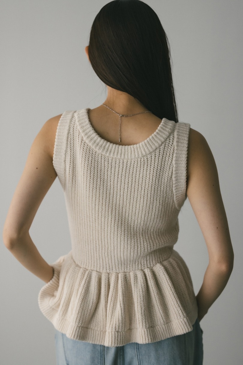 2WAYペプラムニットタンク 詳細画像 WHT 10