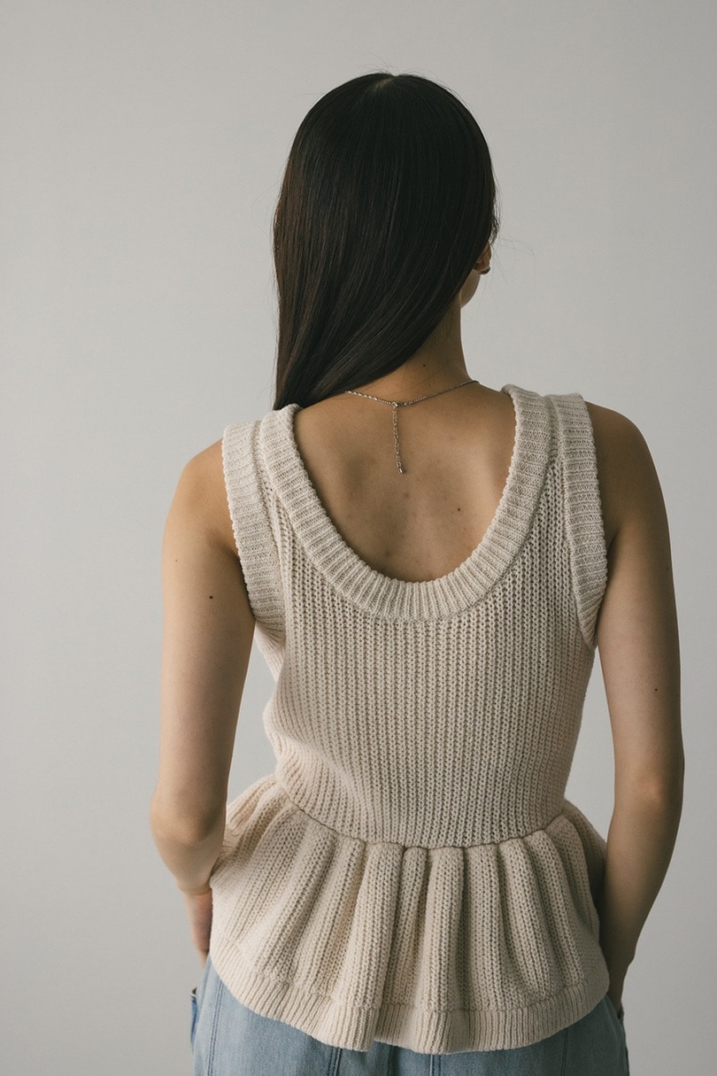 2WAYペプラムニットタンク 詳細画像 WHT 11