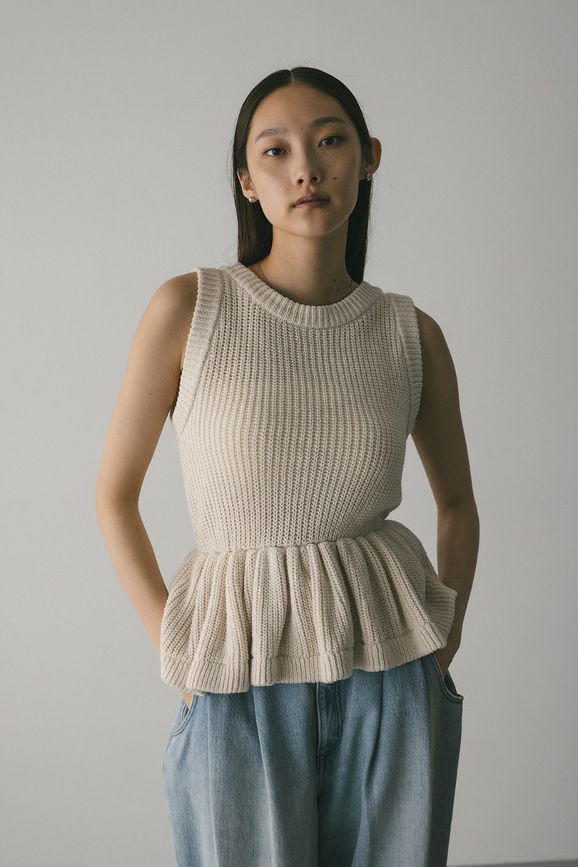 2WAYペプラムニットタンク 詳細画像 WHT 3