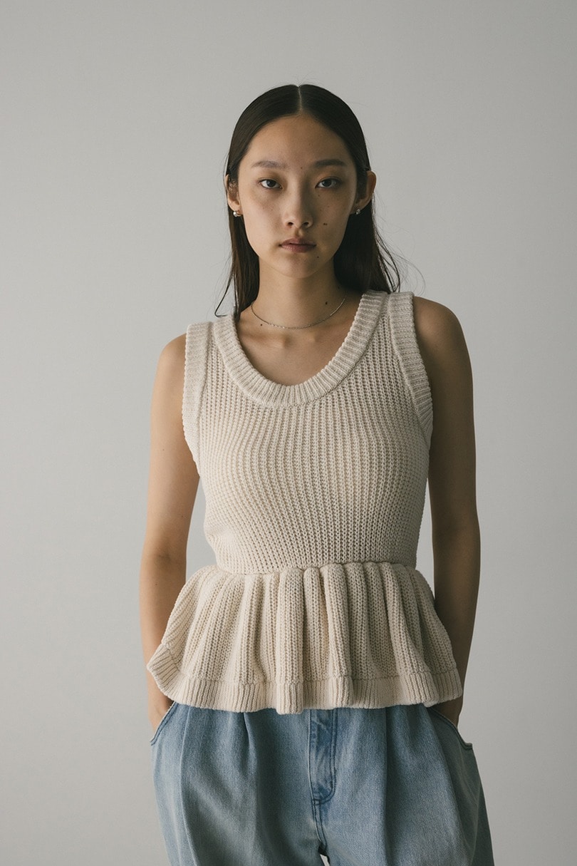 2WAYペプラムニットタンク 詳細画像 WHT 4