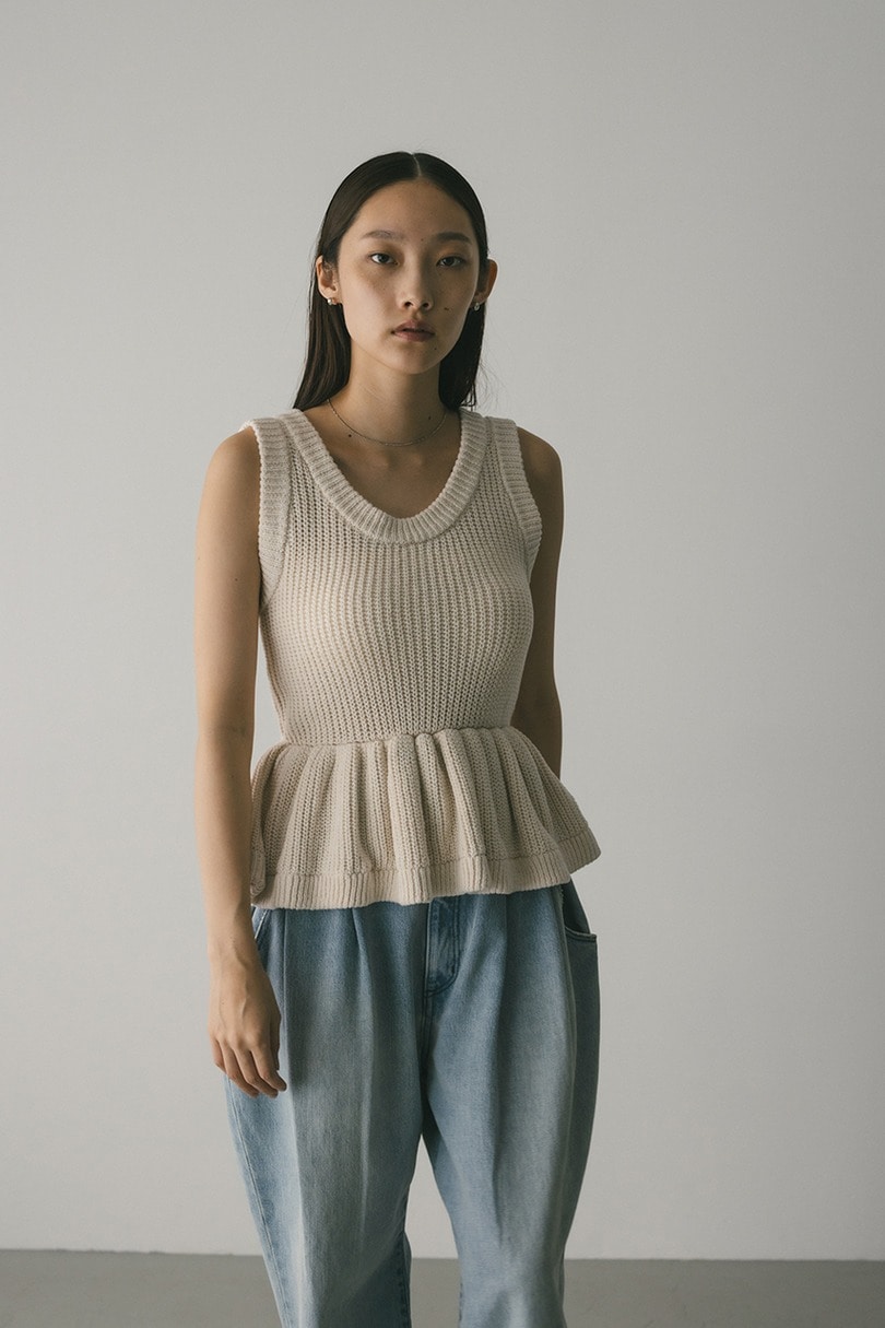 2WAYペプラムニットタンク 詳細画像 WHT 5